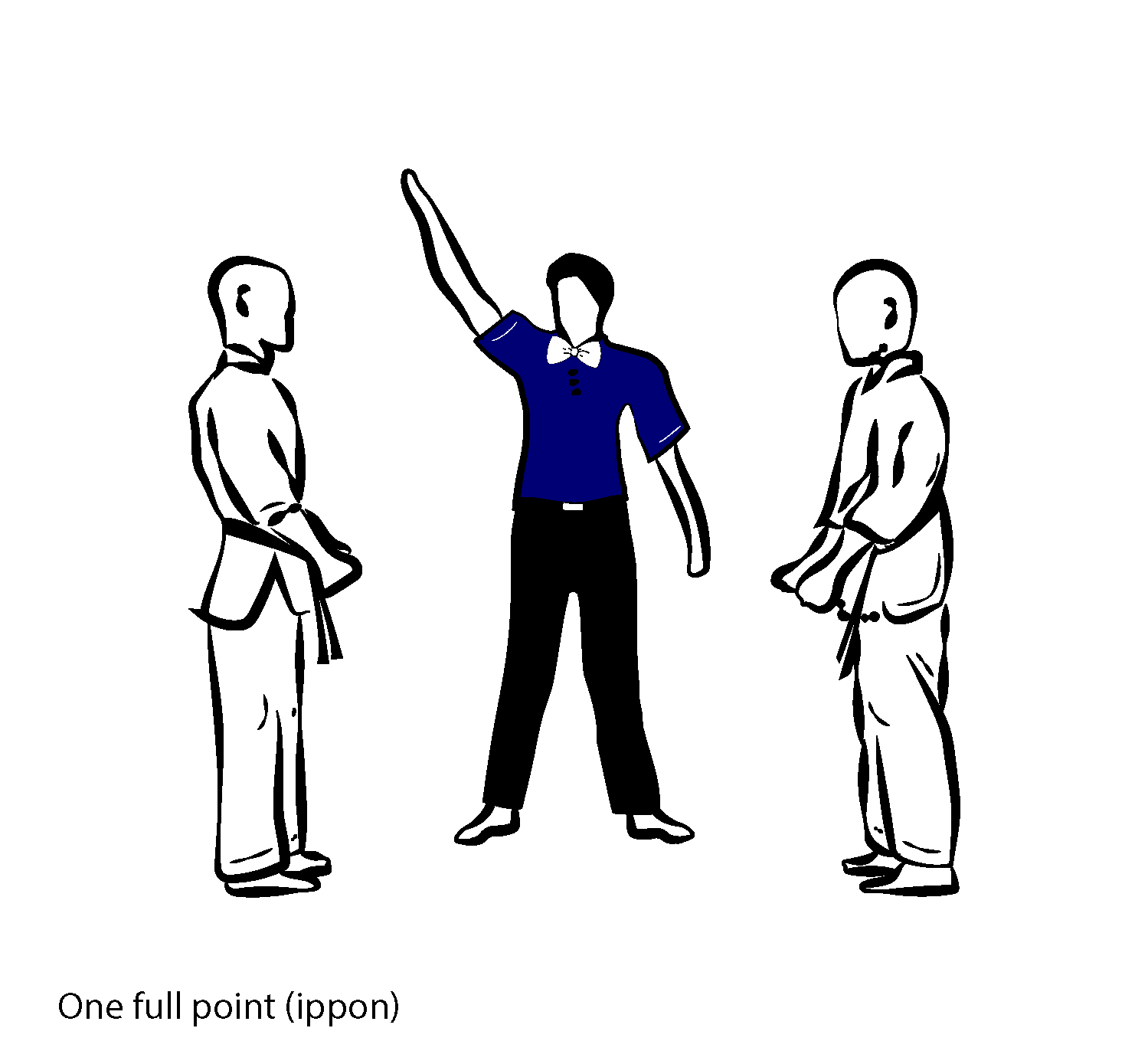 Señal arbitral de Ippon